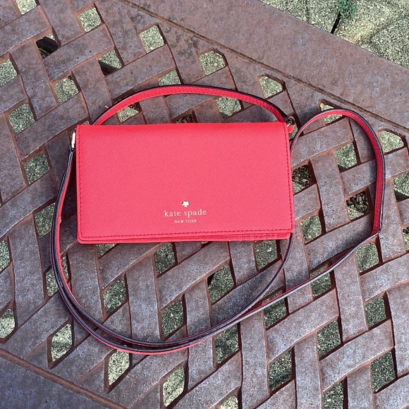 kate spade Handbags - kate spade Red Coated Leather Mini Bag Crossbody Wallet